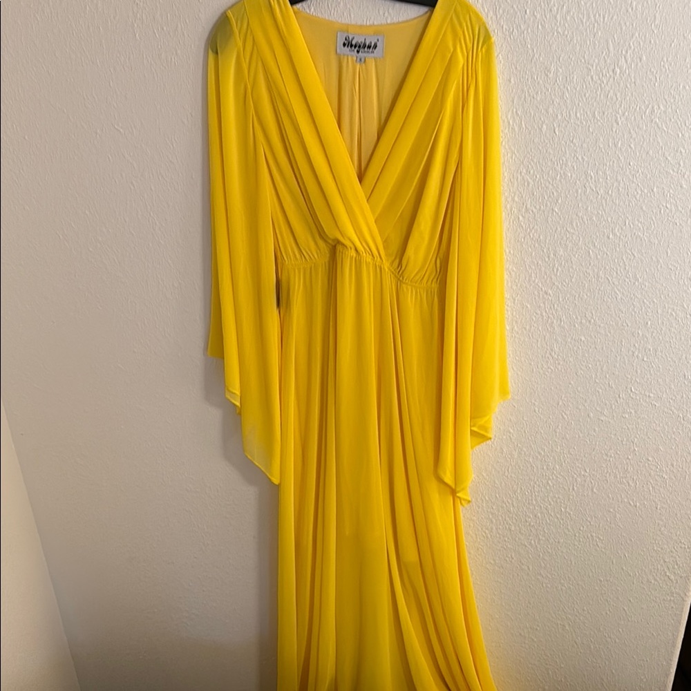 Meghan LA Vibrant Yellow Long Sleeve Dress